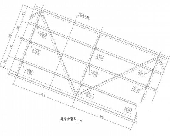 钢桁架走胶带输送机走廊结构CAD施工图纸 - 3