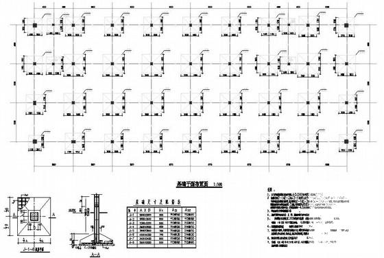 2层钢筋混凝土排架厂房结构CAD施工图纸（独立基础） - 3