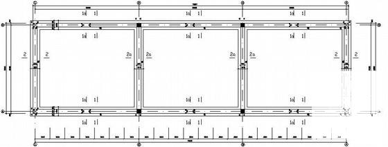 大跨度拱板屋盖仓库结构CAD施工图纸(18米跨、含建筑图纸)(平面布置图) - 1