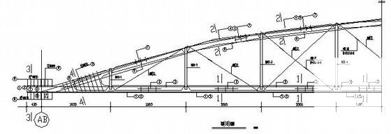 大跨度拱板屋盖仓库结构CAD施工图纸(18米跨、含建筑图纸)(平面布置图) - 2