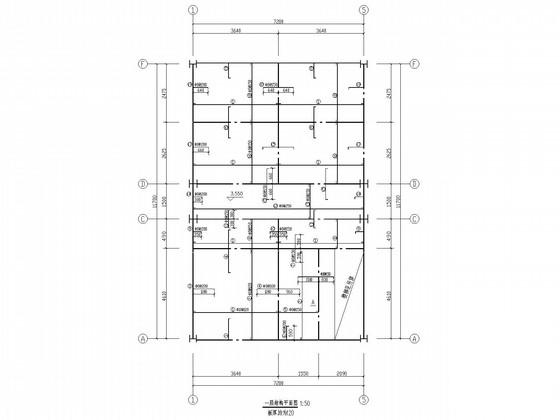 坡屋顶4层钢框架综合楼结构CAD施工图纸（8度抗震） - 3