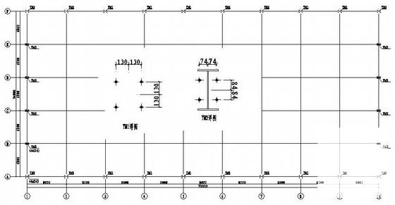 34米大跨门式钢架厂房结构CAD施工图纸(平面布置图) - 4