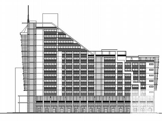 14层商业办公楼钢筋混凝土结构框架剪力墙建筑CAD图纸 - 1