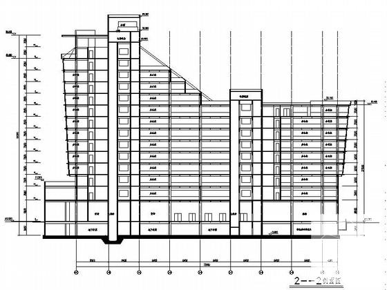 14层商业办公楼钢筋混凝土结构框架剪力墙建筑CAD图纸 - 2