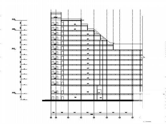 14层商业办公楼钢筋混凝土结构框架剪力墙建筑CAD图纸 - 5