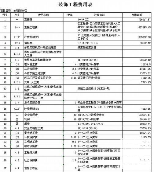 37层高档住宅楼小区建筑、装饰工程预算书 - 2