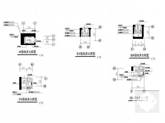 一类高层地上6层钢筋混凝土结构建筑强电系统CAD施工图纸（地下4层） - 5