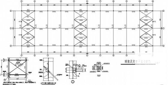跨度16米单层门式刚架厂房结构设计图纸（桩基础）(平面布置图) - 2