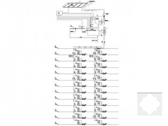 33层架空式商住楼给排水及暖通CAD施工图纸（太阳能热水系统） - 4