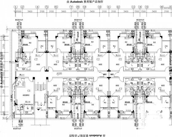 2层安置房给排水消防CAD施工图纸 - 1