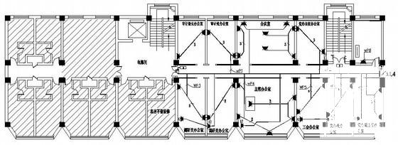 地上8层办公楼电气CAD施工图纸（第三类防雷） - 2