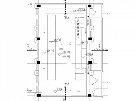 司令台及变电所给排水CAD施工图纸 - 1