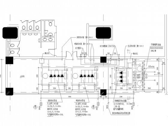 磁悬浮车站给排水消防CAD施工图纸(卫生间详图) - 2