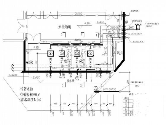 3层幼儿园给排水消防CAD施工图纸(自喷系统原理图) - 2