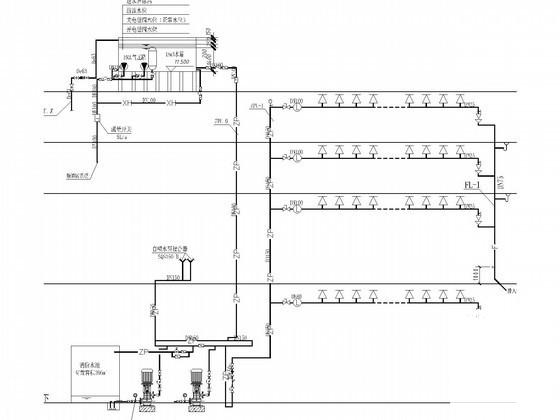 3层幼儿园给排水消防CAD施工图纸(自喷系统原理图) - 4
