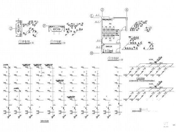 多栋多层商业建筑给排水消防CAD施工图纸设计 - 5