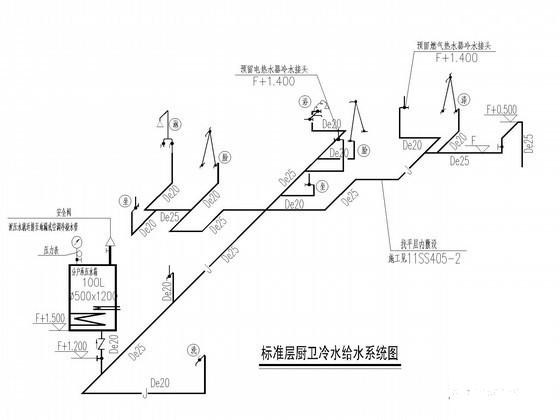 多层住宅楼建筑给排水CAD施工图纸 - 3