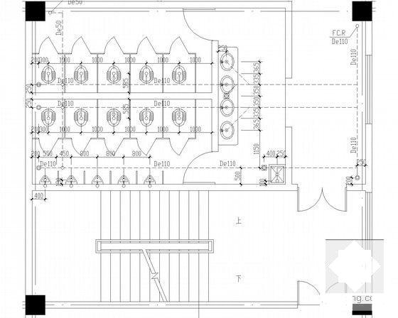 多层工业建筑给排水消防CAD施工图纸（循环冷却水系统） - 4