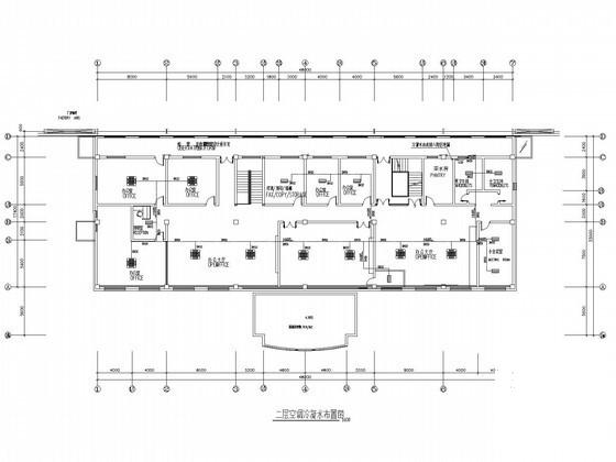2层办公楼室内给排水设计CAD图纸（空调冷凝给排水系统冷热水管） - 2