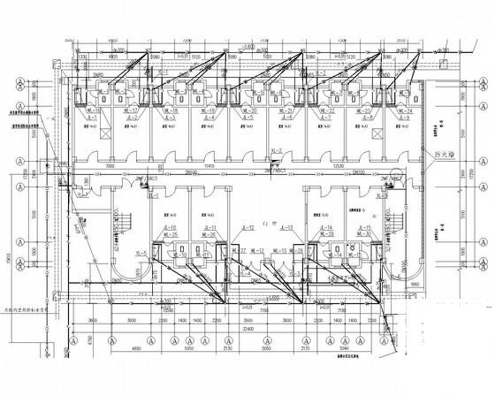 6层学校宿舍楼给排水CAD施工图纸 - 1