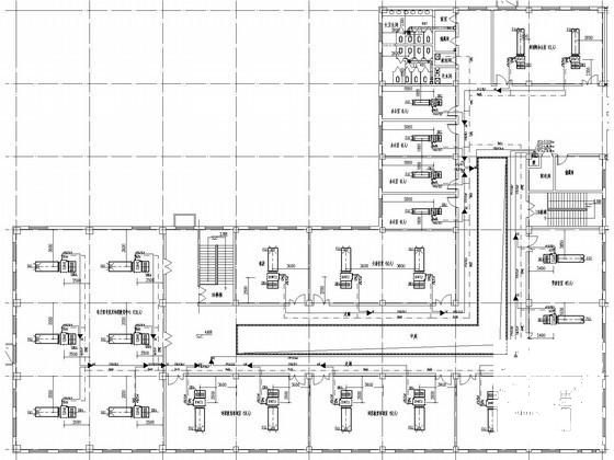 2层知名院校培训中心采暖空调通风防排烟系统设计CAD施工图纸 - 3