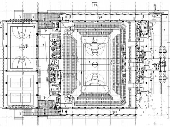 3层知名大学体育馆空调通风及防排烟系统设计CAD施工图纸（地源热泵系统） - 3