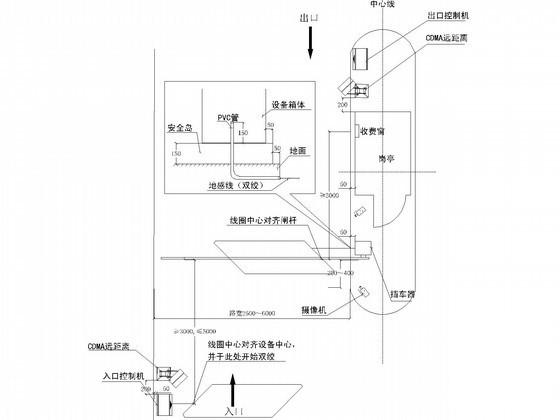 大型停车场翼闸门禁安装管线电气CAD图纸 - 4