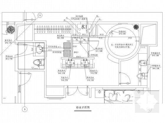 星级酒店总统套房给排水CAD施工图纸 - 4