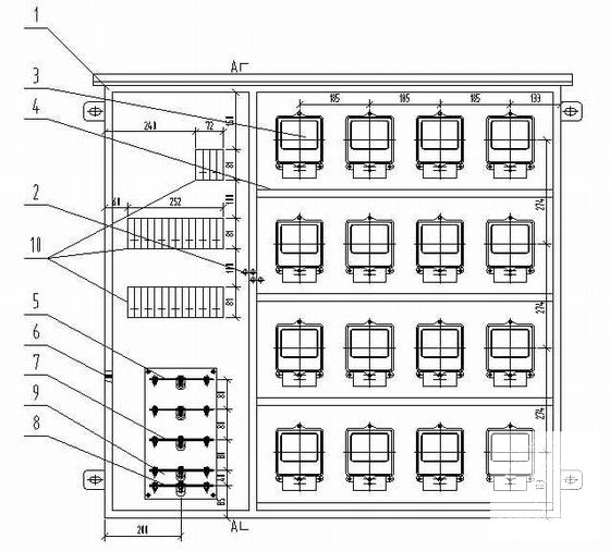 电网工程计量表箱电气CAD施工图纸 - 3