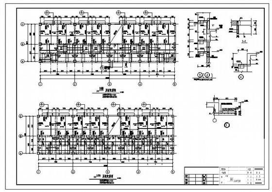 3层水电站框架宿舍楼结构设计CAD施工图纸（独立基础）(平面布置图) - 3