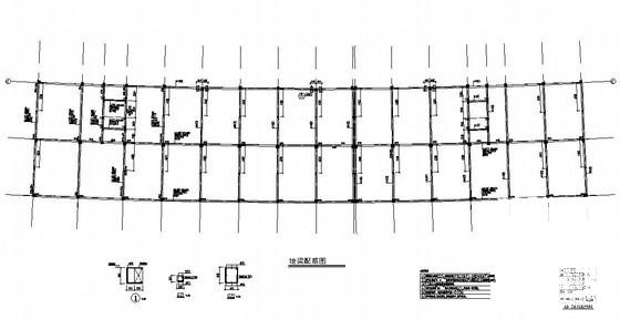 3层框架结构独立基础商业楼结构设计CAD施工图纸(平面布置图) - 4