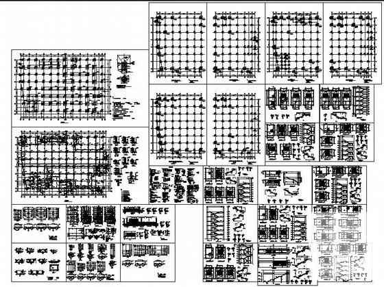 4层大型框架结构桩基础超市结构设计CAD施工图纸 - 1