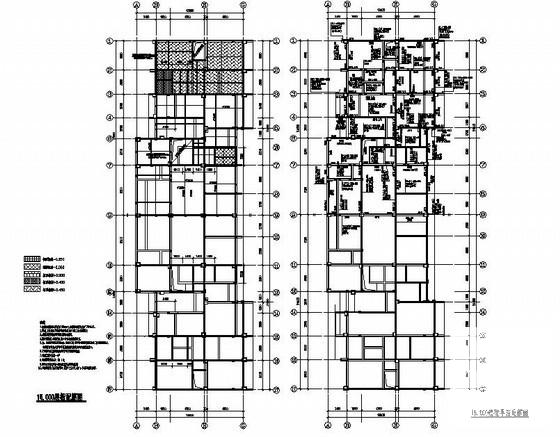 都江堰上6层地下1层住宅楼结构设计CAD施工图纸（桩基础）(平面布置图) - 1