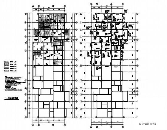 都江堰上6层地下1层住宅楼结构设计CAD施工图纸（桩基础）(平面布置图) - 4