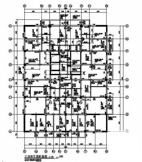 12层筏形基础框剪商住楼结构设计CAD施工图纸 - 3