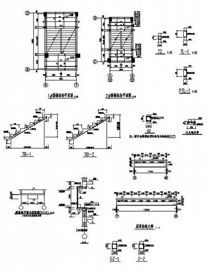 7层桩基础框架结构住宅楼结构设计CAD施工图纸（6度抗震） - 4
