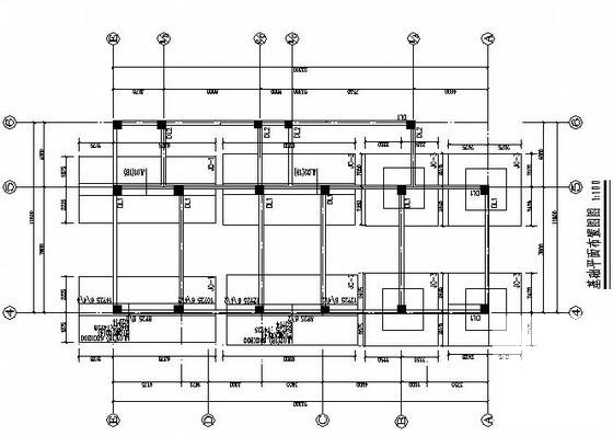 昌江3层独立基础框架结构私宅结构设计CAD施工图纸(平面布置图) - 1