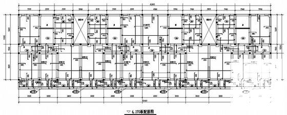 7层独立基础底框住宅楼结构设计CAD施工图纸（6度抗震）(平面布置图) - 2