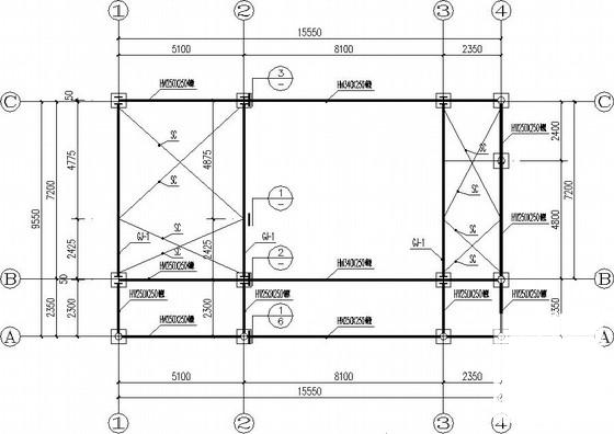 SAP会所钢框架结构CAD施工图纸（独立基础） - 2