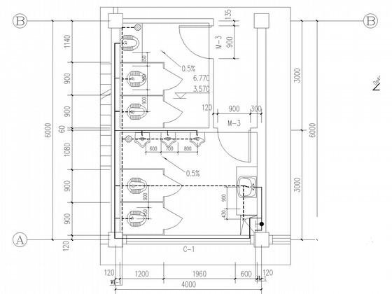 3层商店建筑给排水设计CAD施工图纸 - 3