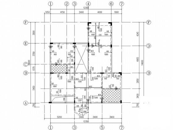 上两层框架结构小别墅结构CAD施工图纸（独立基础） - 4