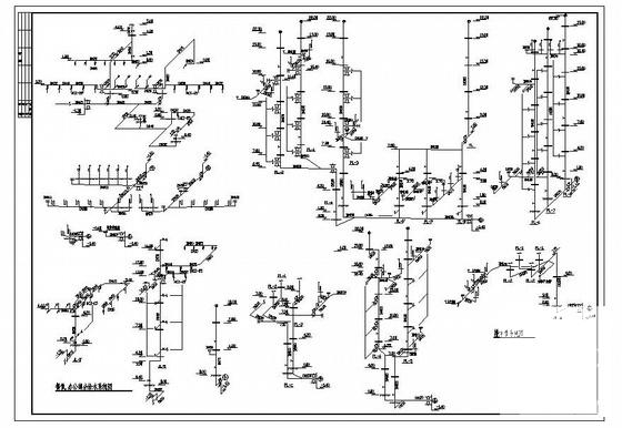 6层综合办公楼给排水CAD施工图纸(热水系统) - 3