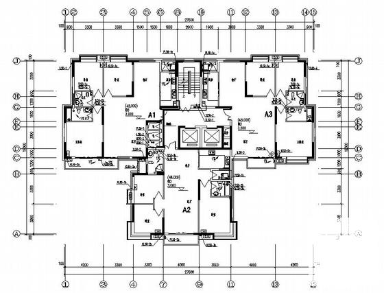 16层小区住宅楼及居委会办公楼给排水CAD施工图纸(自动喷水灭火系统) - 1