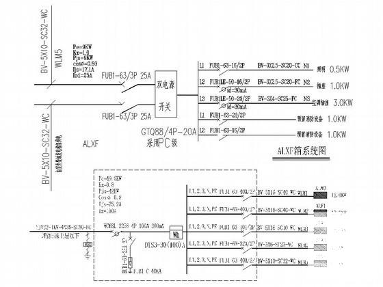 三级负荷3层库房电气CAD施工图纸（接地方式：TN-C,TN-C-S） - 3