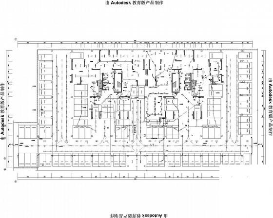 30层商住楼电气CAD施工图纸（车库） - 1