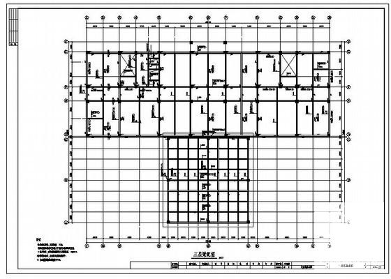 9层桩基础框架结构办公楼结构设计CAD施工图纸 - 3