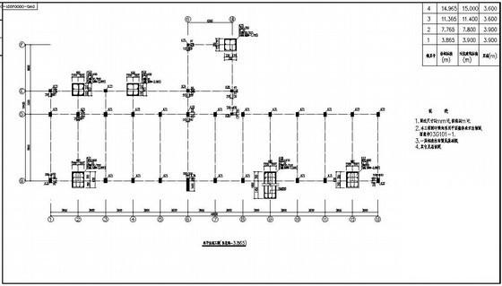 4层框架结构条形基础住宅楼结构设计CAD施工图纸 - 2