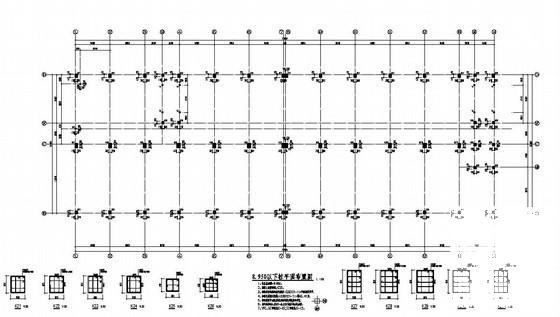 独立基础修车车间结构设计CAD施工图纸（6度抗震）(平面布置图) - 2