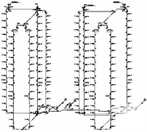高层商住楼给排水CAD施工图纸（2栋楼） - 4