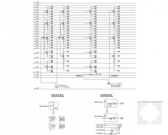 地上26层住宅楼建筑电气强弱电CAD施工图纸（地下1层）(火灾自动报警系统) - 5
